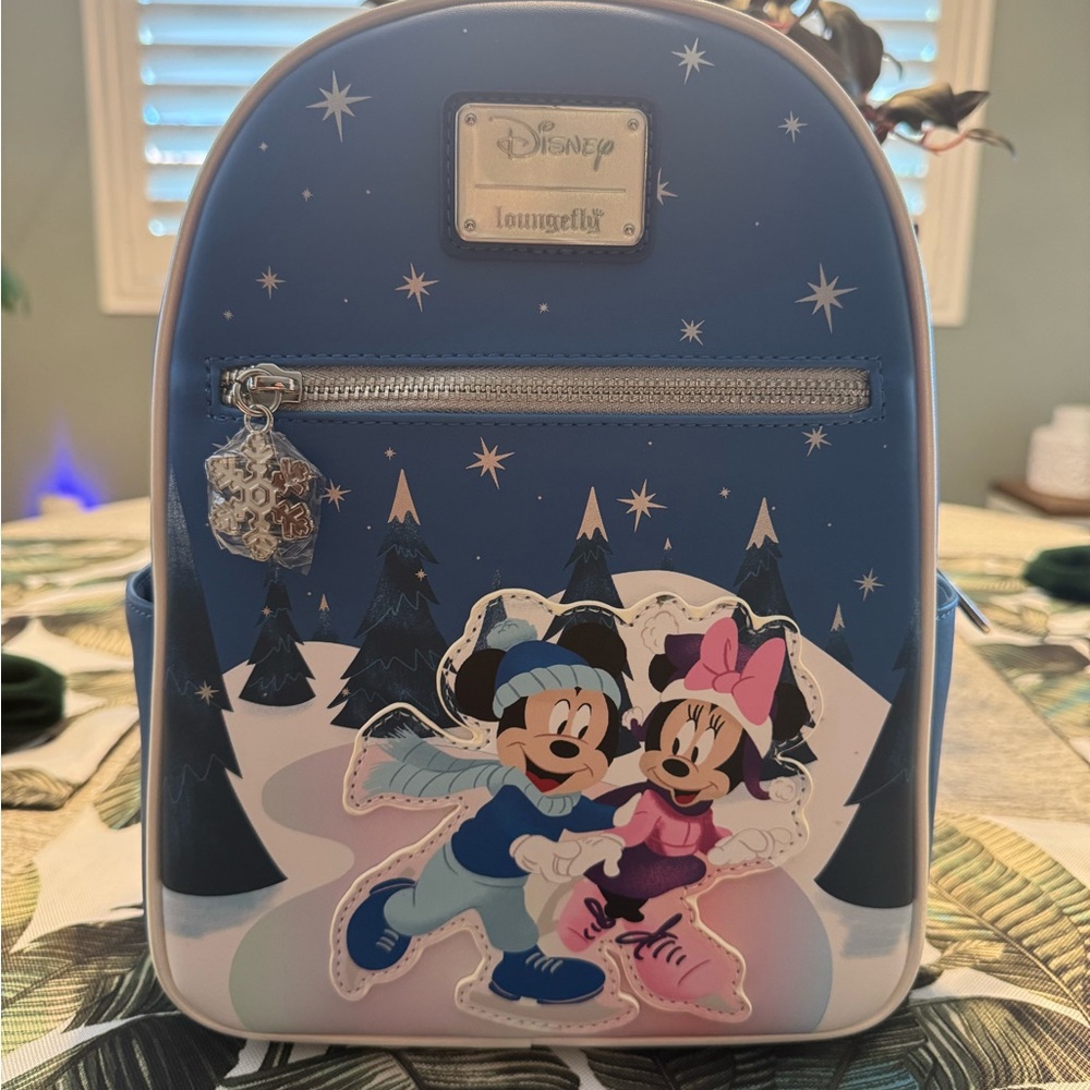 Loungefly Disney Backpack - Ice Skating Minnie & Mickey